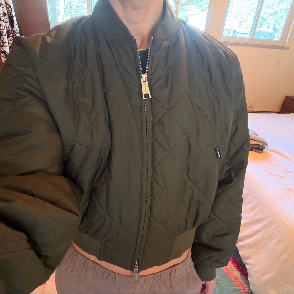 Carharttt WIP green bomber jacket size small